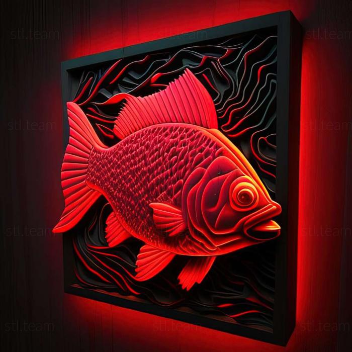 Animals False red neon fish